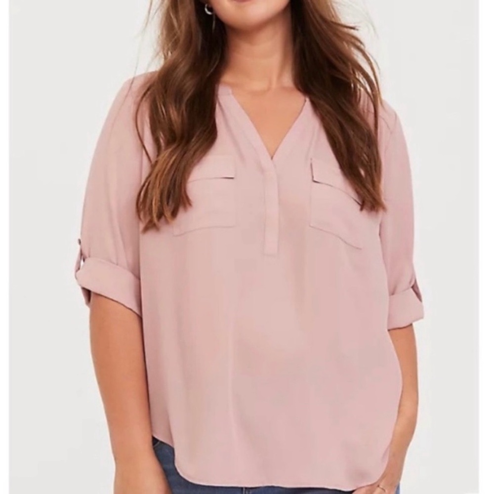TORRID Pocket Georgette Blouse